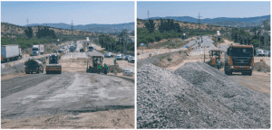 Utilizan áridos 100% reciclados proveniente de la demolición de postes de alumbrado público en tramo de la Ruta de la Fruta