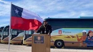 División El Salvador de Codelco estrena 30 buses eléctricos para traslado de sus trabajadores